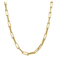 These Classic yet Trendy Paperclip Gold necklaces are a classic staple in any person's jewelry box! This 14K Yellow Gold paper-clip link chain is the perfect addition to your jewelry box. Buy one and wear it as a simple standalone with or without a pendant or pick up multiple chains of varying lengths to create a stylish stacked statement on your neckline. You really can't go wrong! -14K Yellow Gold -Made in Italy -Gold Weight 4.70 grams -11.3 x 3.9mm Each Link Measurement -Lobster Clasp -18" inch length -Gift Box Included -Ships within 1-2 Business Days Types Of Gold, Gold Link Chain, Gold Link, Gold Paper, Modern Necklaces, Link Chain Necklace, Trombone, Gold Necklaces, Chain Link Necklace