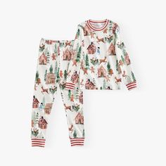 Knit Pajamas, Gingerbread Family, Sweetest Dreams, Gingerbread Party, Matching Pjs, Candy Cane Stripes, Matching Family Pajamas, Cotton Pajama Sets