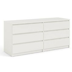 Made from high-quality particleboard, this dresser features a freestanding design and six spacious drawers, each measuring 13.7 inches deep, providing ample storage space for clothing, decorative items, and more. Dorm Must Haves, Modern Chests, Dresser Organization, Dresser For Bedroom, Oak Panels, Dresser Storage, Drawer Design, London Apartment, Wood Chest