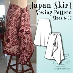 an image of a skirt sewing pattern on a mannequin