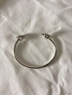 Two knots bracelet Casual Sterling Silver Bracelet, Silver Sliding Knot Bangle Bracelets, Silver Sliding Knot Bangle Bracelet, Everyday Sliding Knot Bangle Jewelry, Silver Bangle Bracelet With Sliding Knot, Everyday Bangle Jewelry With Sliding Knot, Elegant Sliding Knot Choker Jewelry, Elegant Sliding Knot Choker, Elegant Sliding Knot Bracelet