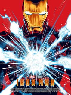 the poster for iron man is shown