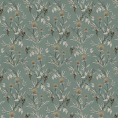 an image of a wallpaper with flowers and leaves on the backgroung