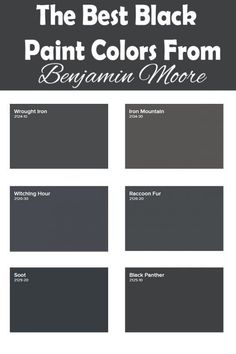 the best black paint colors from behraun moore, including gray and white