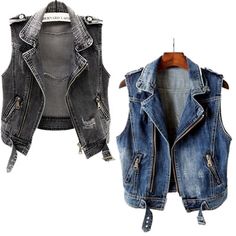 Premium Quality Lady Denim Coat Waistcoat Jacket Top Jeans Sleeveless Biker Punk Casual Classic , Women's Coats, Jackets & Vests Punk Vest, Denim Biker Jacket, Womens Denim Vest, Vest Denim, Denim Coat Women, Women Vest, Top Jeans, Womens Denim, Payment Received