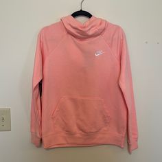 Brand New With Tag. I Just Didn't Like The Color On My. Pink Sporty Crew Neck Hoodie, Pink Nike Hoodie With Crew Neck, Pink Crew Neck Hoodie For Sportswear, Casual Pink Hoodie With Crew Neck, Sporty Pink Long Sleeve Top, Sporty Pink Top For Fall, Casual Pink Sweatshirt For Loungewear, Sporty Pink Tops For Fall, Pink Long Sleeve Sportswear Sweatshirt