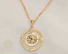 14k Gold Compass Pendant, North Star Necklace, Compass Necklace, Coordinate Necklace, Travel Necklace, Dainty Necklace, Gift for Women ★ Settings ☆ Metal - 925K Sterling Silver ☆ band Color - Rose / White / Yellow ★PLEASE NOTE:  The star is most visible in direct lighting situations and is otherwise diffused, as shown in our listing photos. Pendant width: 15 Millimeters; Pendant height: 15  Millimeters; Necklace length: 18 Inches Style: Avant grade A talisman for modern times, whether the journe Necklace Compass, Avant Grade, Necklace Travel, Cardinal Point, North Star Necklace, Travel Necklace, Compass Pendant, Compass Necklace, Direct Lighting