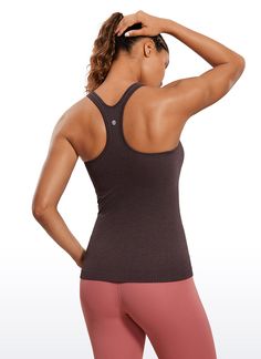 Seamless collection of smooth, breathable fabric is designed to help reduce chafing, encourage ventilation and wick away sweat to help you stay dry. Y-back and scoop neck gives you a stylish look. Built in shelf bra with removable pads provides extra support. Feature & Fitting: 
 Seamless collection 
 Design for yoga 
 Y-back 
 Built in bra & removable pads 
 Fabric: 
 Chafe-free, seamless construction 
 Sweat-wicking, soft ribbed textured fabric 
 Lightweight and stretchy 
 Body: 100% P Otaru, Built In Shelf, Shelf Bra, Textured Fabric, Hip Length, Breathable Fabric, Scoop Neck, Yoga, Spandex