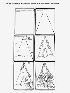 how to draw a person from a bug - point of view with pictures and instructions