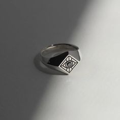 Gothic Signet Ring, Talisman Symbols, Windows To The Soul, Pinky Signet Ring, Oval Moissanite Ring, Moissanite Ring Set, Eye Symbol, Black Bedroom, Jewellery Inspiration