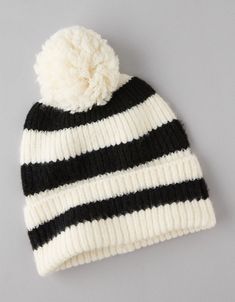 AE Knit Striped Beanie Striped Beanie, Sox Hat, All I Want For Christmas, V Day, Christmas 2024, The Cool, Knitted Hats, American Eagle Outfitters, Women's Jeans