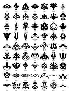 an image of different designs in black and white