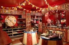 the inside of a store with many items on display