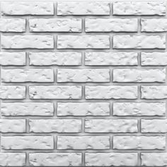 a white brick wall that has been painted