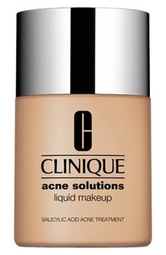 Clinique 'Acne Solutions' Liquid Makeup available at #Nordstrom Best Foundation For Oily Skin, Clinique Acne Solutions, Neutral Undertone, Clinique Even Better, Foundation For Oily Skin, Moisturizing Foundation, Oil Free Makeup, Glow Light, Clinique Moisture Surge