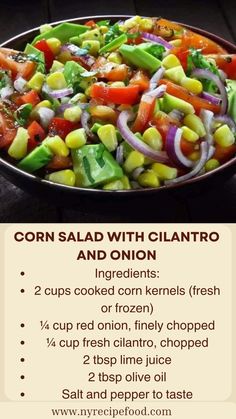 corn salad with cilantro and onion recipe