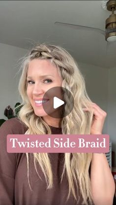 Courtney Bonzi on Instagram: "Save this Twisted Side Braid for later ✨ Here’s an intro style for anyone wanting to up their hair game. This is then look of a French braid with a twist 💁🏼‍♀️ Comment the word TWIST for the slow version sent to your DMs!

#twistedbraids #twistedhairstyle #viralhair #newreel #viralreel #hairstyle #hairtutorial #easyhairstyles #easyhairtutorial #easyhairstyle #hairideas #styleideas #quicktutorial #twistedhair #beachhair #funhairstyle #vacationhair" Side Twist Hairstyles, Side Twist Hair, How To Twist Hair, French Twist Braid, French Twist Braids, Side Braid Tutorial, Easy Side Braid, Side French Braid, Side Swept Braid