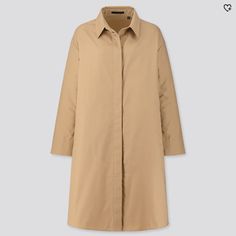 This shirt coat is handy to wear as a light outer layer. Made from a substantial cotton material. Slits in the cuffs allow the sleeves to be folded back. 100% Cotton Hand wash cold Imported Uniqlo Women, Uniqlo, Shirt Jacket, Cotton Shirt, Cotton Material, Duster Coat, Navy, How To Wear, Design