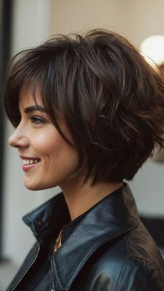 Bob Haircuts For Women With Round Faces, Haircuts For Double Chin Women, Short Hairstyles For Thinning Hair, Women With Round Faces, Choppy Bob Hairstyles, Chin Length Hair, Messy Short Hair, Short Hairstyles For Thick Hair, Hairdos For Short Hair