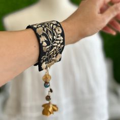 The Beautiful Embroidered Bracelet is handmade and embroidered by the Artisans of Oaxaca.   Each one is detailed with its unique charms. Handmade and embroidered in silk over muslin (manta) fabric Earrings  and Necklace sold separately   Measurements: 6.2" x 2" Embroidered Bracelet, Fabric Earrings, Earrings And Necklace, Unique Charms, Charm Bracelets, Chain Link, Hand Embroidered, Diy Jewelry, Jewelry Bracelets