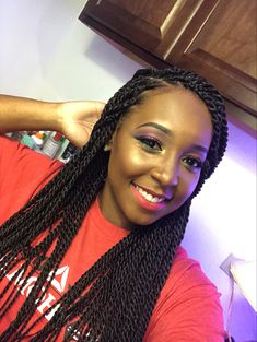 Senagele Twist Medium, Sengalese Twists Medium Large, Jumbo Styles, Braids 2024, Crochet Senegalese Twist, Senegalese Braids, New Braids, Boho Braided Hairstyles, Braids And Twist