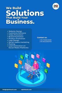 Business Solution Post Product Promotion, Build Your Business, Brand Promotion, Promotional Video, Business Website, Social Media Posts, Business Management, Lead Generation, Website Development