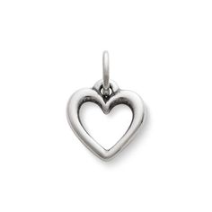 Buy Open Wire Heart Charm for USD 38.00 | James Avery Everyday Sterling Silver Heart Pendant Charm, Silver Heart Pendant Charm For Everyday, Silver Heart Charm For Everyday, Silver Open Heart Jewelry For Everyday, Everyday Silver Open Heart Jewelry, Everyday Silver Heart Pendant Charm, Silver Open Heart Everyday Jewelry, Silver Sterling Silver Heart Charms, White Gold Heart Charms In Sterling Silver