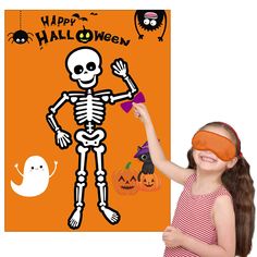 PRICES MAY VARY. PIN THE BOW TIE ON THE MR.BONES PACKAGE INCLUDED: 1 PCS Pin The Bow Tie on the Mr. Bones Game poster, 24 PCS colorful bow tie, 1 PCS orange eye mask, 1 PCS Pin the Bow Tie on the Mr. Bones Game instructions, 1 PCS Halloween pin game poster cover, 8 PCS dot glues. Perfect for Halloween Party Games, Halloween Party Decorations, Halloween Birthday Party, Classroom Party Game BEST HALLOWEEN PARTY CHOICE: 21.5’’ x 27.5’’ large high gloss poster, can be used as home decoration, wall d Fall Party Games For Older Kids, Games Kids Haloween Party Games, Fall Festival Classroom Games, Kidsbirthday Party Games, Kids Party Games Birthday Children, Kid Games Birthday, 1st Grade Fall Games, Fall Class Party Games For Kids, Fall Games For Birthday Parties