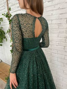 Emerald Forest Gown | Teuta Matoshi