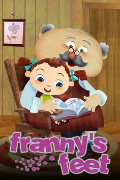 a cartoon character sitting in a chair reading a book while another person looks at him