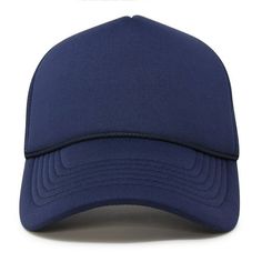 This popular baseball Trucker cap is made of Poly Foam, giving it a lightweight and comfortable feel. With a pre-curved bill, it provides optimal shading but you can still curve it to your liking! Has a adjustable strap for different sizing. Choose from 10+ colors to match your favorite team, or your outfit of the day. Made for the sports fanatic of any team theme. Designed to fit almost any head, this hat also has an adjustable snapback closure in the rear, in case you need a some extra room, a Solid Curved Bill Trucker Hat For Baseball Season, Adjustable Solid Color Trucker Hat, Adjustable Solid Trucker Hat, Blue Snapback Baseball Cap One Size, Adjustable Solid Color Trucker Baseball Cap, Adjustable Solid Color Trucker Hat Baseball Cap, Solid Color Trucker Hat With Curved Brim, Breathable Solid Trucker Hat With Curved Brim, Solid Curved Brim Trucker Hat For Baseball Season