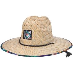 Channel your inner island vibes by grabbing this Lifeguard straw hat from Hurley. Constructed to protect you from the sun, this cap offers an adjustable chin strap and wide brim. Plus, the floral design adds a touch of tropical flair to your outfit. Adjustable Straw Hat For Pool Vacation, Adjustable Straw Hat For Pool And Vacation, Multicolor Straw Hat For Summer Outdoor, Tropical Hat With Adjustable Curved Brim, Adjustable Straw Hat For Pool, Adjustable Sun Hat For Vacation, Adjustable Multicolor Panama Hat For Beach Season, Adjustable Fit Straw Hat For Summer Beach, Adjustable Fit Sun Hat For Beach Vacation