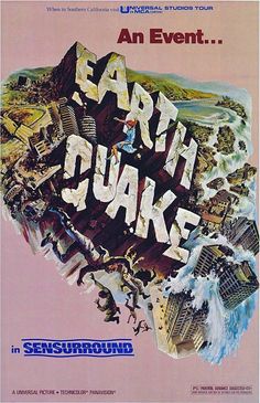 an old movie poster for the film earth quake