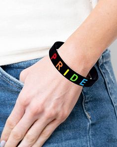 These rainbow/pride wristbands are made of silicone, which is soft to touch and elastic in material, not easy to deform or break and can be used for a long time. Comes in 2 designs: Rainbow All Around Pride letters in rainbow on black Each bracelet is one size fits all. Measures about 5.84 cm/2.3 inches in diameter, which is suitable for most. Great elasticity; easy to take on and off. Rubber Bracelets, Rainbow Bracelet, Pride Rainbow, Rainbow Pride, Wristbands, To Touch, One Size Fits All, Rainbow, Elastic