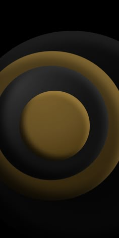 an abstract black and gold background with circles in the center, on a dark surface