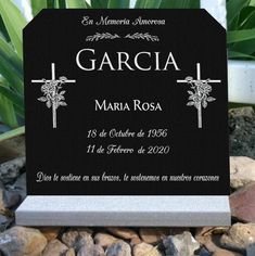 Affordable Human Headstone Spanish Grave Marker Granite Garden Stone Customized Temporary Marker Traditional Cross With Roses Any Language - Etsy Grave Stones Ideas, Headstone Ideas, Grave Headstones Beautiful, Granite Vases For Headstones., Dog Grave Marker, Message For Mother, Granite Headstones, Granite Headstones Serafinum.de, Grave Marker