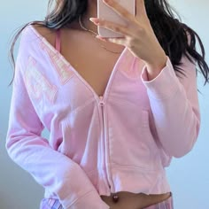 Baby Pink Basic Zip Up Jacket With Sequin Embroidered Gap Kids Fits Womens Xs Pink Gap Tops For Fall, Fitted Pink Gap Tops, Gap Pink Tops For Fall, Pink Gap Tops For Spring, Gap Pink Tops For Spring, Pink Hoodie Outfit, Downtown Outfits, Oc Outfits, Nails Fashion