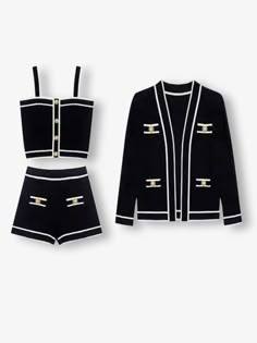 Gstaad three piece set Elegant Stretch Two-piece Set, Chic Two-piece Sets For Winter, Elegant Fitted Loungewear Sets, Elegant Two-piece Loungewear Set, Elegant Summer Cardigan For Loungewear, Knit Set Outfit, Classy Going Out Outfits, Female Packing List, Ski Shirts