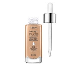 L'Oreal Paris True Match Hyaluronic Tinted Serum Makeup Skincare Hybrid - 4-5 Medium - 1 fl oz L’oréal Skin Tint, Loreal Skin Tint, Loreal Serum Foundation, Serum Makeup, Acne Safe Makeup, Infallible Foundation, Tinted Serum, Loreal True Match, Safe Makeup