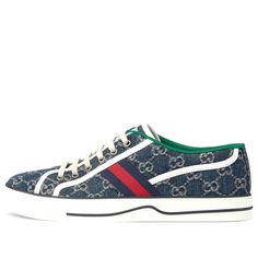 Gucci Tennis 1977 'Blue Ivory' 606111-2KQ10-4463 (SNKR) Classic Gucci Sneakers, Sneakers Gucci, Fashion Performance, Stylish Sneakers, Blue Ivory, Sneakers Shoes, Perfect Pair, Top Sneakers, Your Perfect