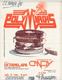 the poster for polymmous's extralapa cndx shows a giant hamburger with melted cheese on it