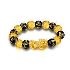 PRICES MAY VARY. 【Size and material】 Beads (diameter: 12mm, material: obsidian; brave (size: about 30*13.5*9mm; material: Vietnamese sand gold) 【Pixiu Bracelet】 Pixiu, also known as Pi Yao, is an auspicious beast in Asia and a symbol of luck and wealth. It can help your family and career develop smoothly, prosper and consolidate good luck. 【Good Luck Bracelet Efficacy】 The black beads of this Piyao bracelet are obsidian. Obsidian is one of the seven treasures in Buddhism. It has strong power itself. Therefore, it has been used as an amulet or amulet since ancient times. It can eliminate stress, fatigue, odor and other negative energy. 【Perfect gift】 You can choose this feng shui black obsidian wealth bracelet as a good gift for dear family or good friends, suitable for Valentine's Day, Chr Piyao Bracelet, Rubber Band Design, Wealth Bracelet, Feng Shui Bracelet, Pixiu Bracelet, Black Obsidian Bracelet, Symbol Of Luck, Obsidian Bracelet, Good Luck Bracelet