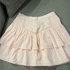 Lined. 100% Cotton. New Without Tags, Only Bc My Daughter Tried It On And Threw The Tag Away. Never Worn. Light Pink. Perfect For Sorority Recruitment. Light Pink Mini Skirt, Flowy Skirts, Pink Mini Skirt, Velvet Mini Skirt, Future Wardrobe, Ruffle Mini Skirt, Sorority Recruitment, Coverup Skirt, Fall Fits