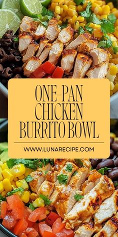 🌶️ A quick and delicious dinner solution! This One-Pan Chicken Burrito Bowl is bursting with flavor and ready in under 30 minutes. 🍗 With juicy chicken, rice, and zesty spices, it’s perfect for meal prep or weeknight dinners. Top with avocado, cheese, or salsa for extra deliciousness! 🥑🌮 #BurritoBowlRecipe #OnePanMeals #HealthyDinnerIdeas #QuickAndEasy #FamilyFavorites #MexicanInspired 🌟🔥