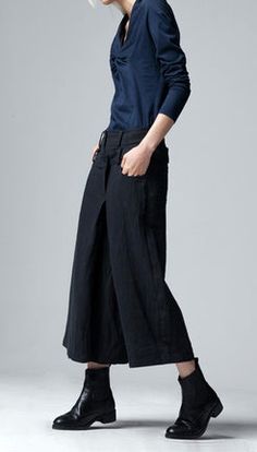 Original Design Wide Leg Culottes Women Casual Pants – Ofelya Boutique Relaxed Fit Cotton Wide-leg Culottes, Cotton Straight Culottes For Spring, Baggy Cotton Wide Leg Pants For Work, High Waist Cotton Culottes For Spring, Casual Black Cotton Culottes, Black Cotton Casual Culottes, Baggy Cotton Culottes For Summer, Baggy Cotton Culottes For Spring, Cotton Culottes For Workwear