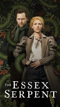 the essex serpent poster with two people standing next to each other