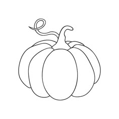 a black and white drawing of a pumpkin