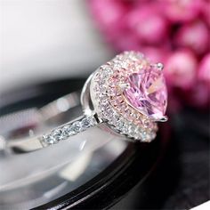 This set is exquisite and it would make a romantic gift! It is beautiful Pink CZ surrounded by sparkling white CZ and set in solid 925 sterling silver, and it's so affordable. Choose the individual pieces or save the most and purchase the set. All proceeds from your purchase will be used to help rescued animals get the love and care they need. Thank you for shopping with us! Heart Shaped Jewelry With Halo Setting, Silver Halo Setting Jewelry For Valentine's Day, Heart Shaped Silver Jewelry For Proposal, Heart-shaped Silver Jewelry For Proposal, Valentine's Day Silver Jewelry With Halo Setting, Pink Heart Ring With Vs Clarity As Gift, Silver Rings For Valentine's Day Proposal, Valentine's Day Jewelry Ring With Halo Setting, Silver Proposal Ring For Valentine's Day