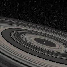 an artist's rendering of the solar system with rings and stars