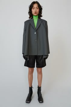 Acne Studios Aesthetic, Acne Studios Lookbook, Acne Studios Fw23, Acne Studios Clothes, Leather Jacket Acne Studios, Acne Studios Sweater, Funky Dresses, Artsy Style, Conceptual Fashion